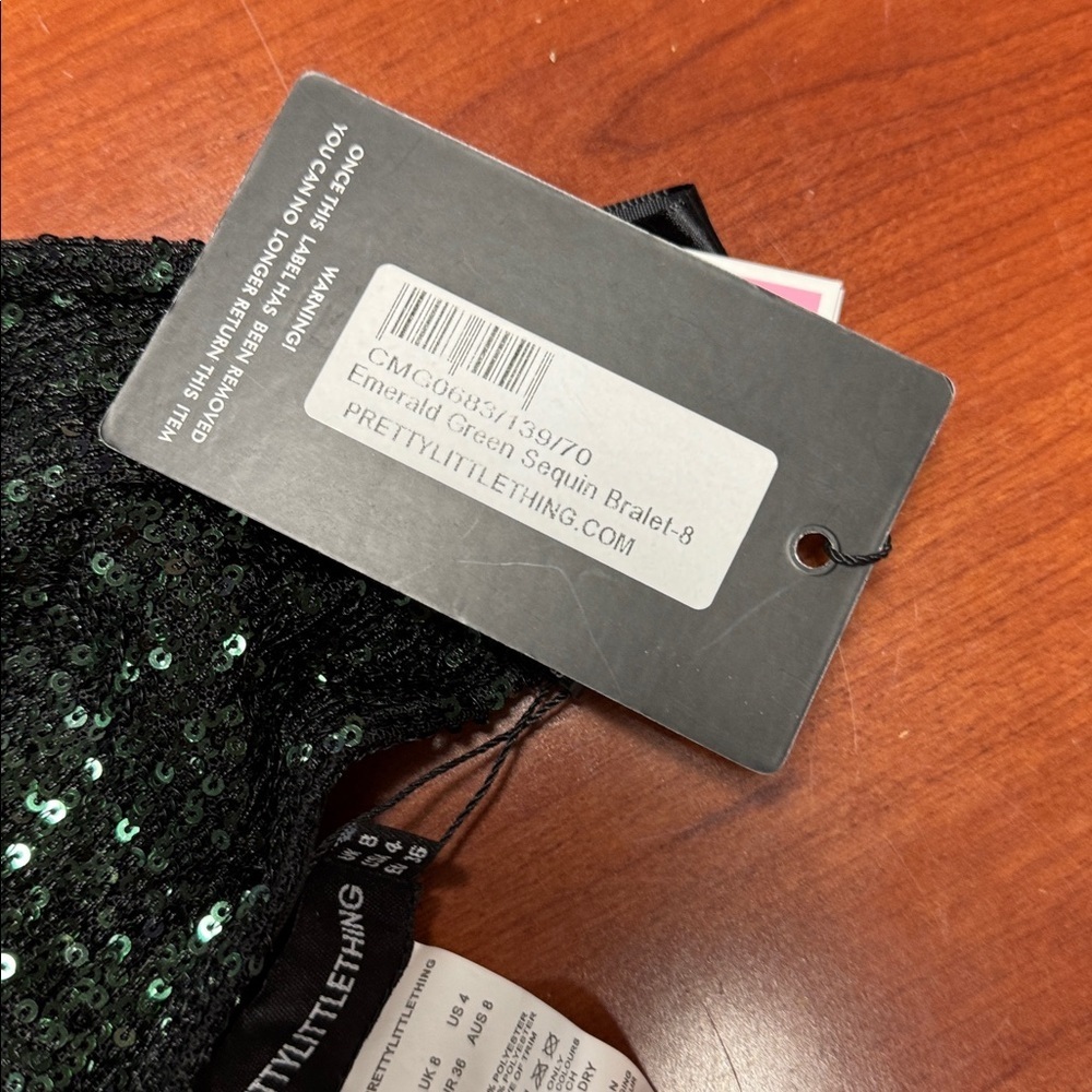 Prettylittlething sequin bralette us 4 // 010725 - Picture 2 of 2